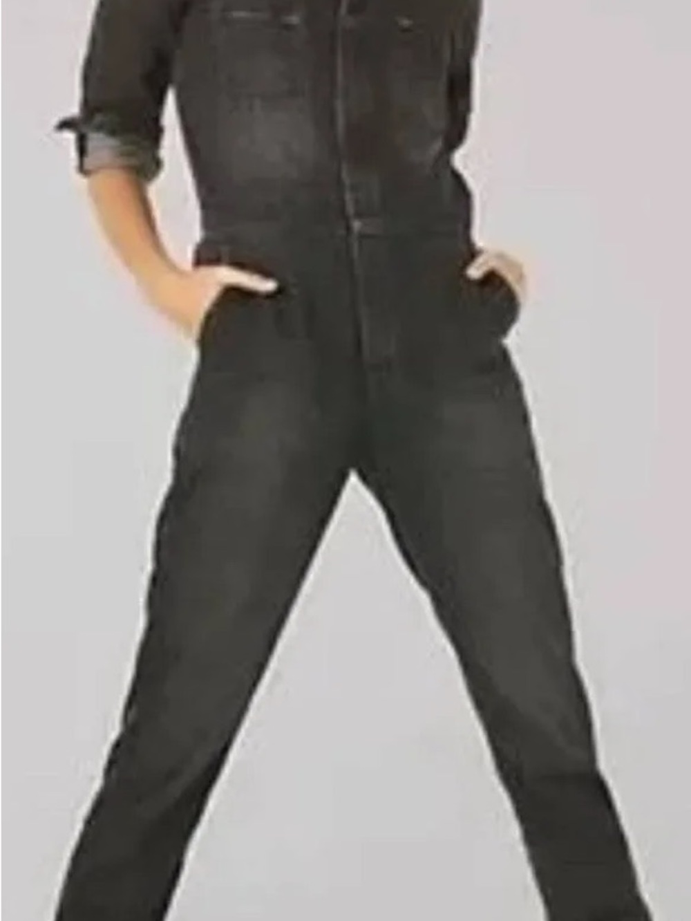Lee’s Faded Black Denim Union Alls - Size M